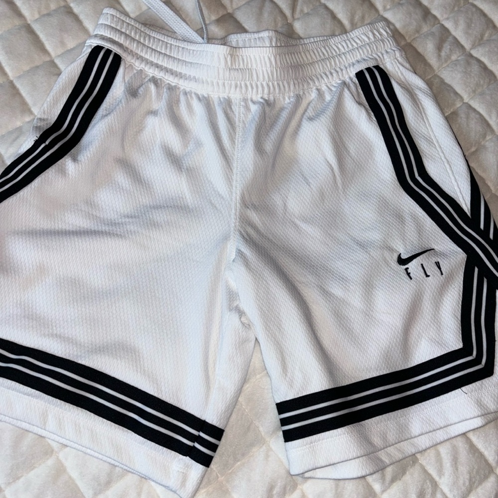 White Nike Basketball Shorts